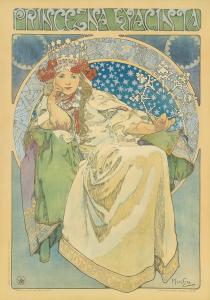 Alphonse Mucha, Princezna Hyacinta. 1911. Est: $35,000-$45,000.