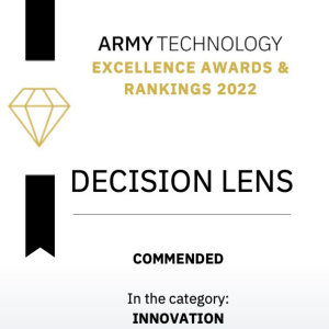 Decision Lens Wins Army Technology Excellence Award for Innovation