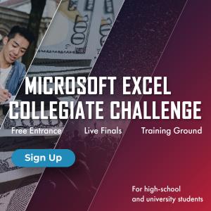 Microsoft Excel Collegiate Challenge Esports Competition, Advertising and Sponsorships available from MAP Esports Network