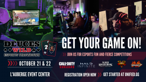 Deuces Wild: Esports Throwdown will take place October 21st-22nd, with over $15,000 in cash and prizes on the line -- plus fun gaming challenges.