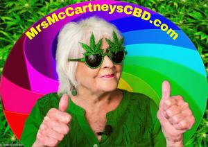 Founder Dr. Angie McCartney gives the thumbs up on launch of her new CBD line.