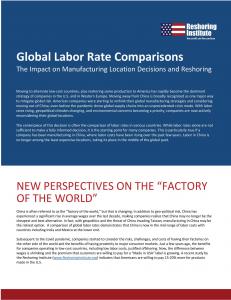 Front Page of the Global Labor Rates Research