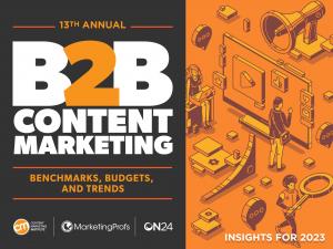 Cover page of Content Marketing Institute's B2B research report