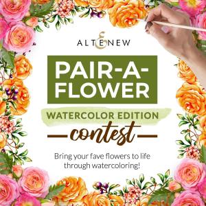 The latest Creativity Inspired: Pair-A-Flower contest asked crafters to “bring Altenew florals to life using Altenew watercolor pan sets.”