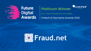 Fraud.net wins Platinum Juniper Research Award for AI in Fraud Prevention Innovation