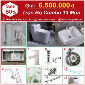 Cập nhật giá bộ combo thiết bị nhà vệ sinh uy tín