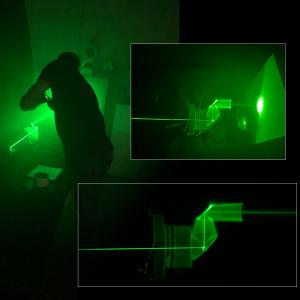 Flare set up a super-scaled earphone at its HQ, showing how sound travels through the design using lasers.