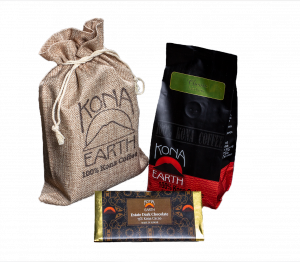 Kona Earth coffee and chocolate gift set