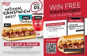 Erbert & Gerbert's, National Sandwich Day Promotions