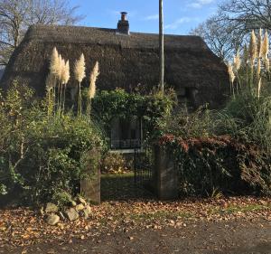 A pre-famine Irish thatched Cottage made of mud