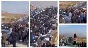 Despite the fact that authorities had gone the distance to block roads and resorted to different measures to prevent a ceremony in Mahsa’s memory, people chanted anti-regime slogans, including “Death to the dictator!” referring to regime leader Ali Khamenei.