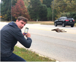 Keith Wood a 'Roadkill Reporter' in Cary, North Carolina.