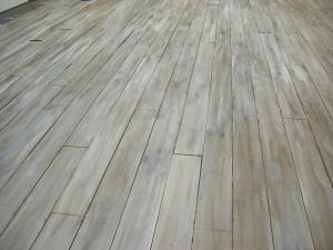 Bleached hard wood floor