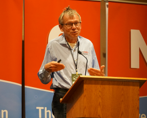 Dr. Tryggve Rönnqvist speaking at the AARST Symposium