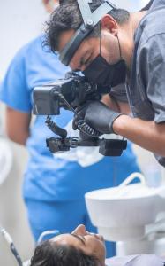 This is a picture of one of our Mexico dentists at work