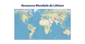 La ressourece de Lithium dans le monde