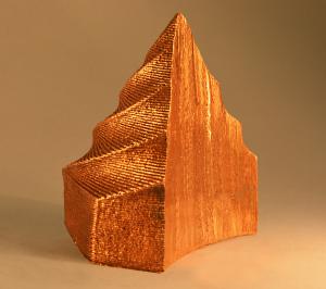 Pure Copper (cut-away to show internal structure)