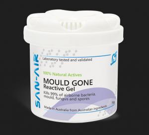 SAN-AIR Mould Gone Gel which kills mould spores in the air.