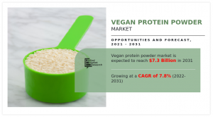 Vegan Protein Powder Market to Reach .3 Billion by 2031, Fueled by Growing Health Consciousness.