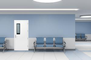 Privacy Flush Vision Panel for fiberglass and fiberglass reinforced plastic (FRP) aluminum hybrid doors