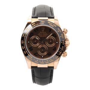 Rolex Cosmograph Daytona watch, Ref. 116515, a model first introduced in 1963, with 18kt Everose gold, made and patented by Rolex and cast in its foundry (est. CA$50,000-$60,0000).