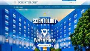 Screenshot of Scientology new website www.scientology.org