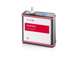 Compact and easy: With the VH5110A “CCS Listener”, Vector simplifies the analysis of CCS charging communication for charging station manufacturers and operators as well as for car manufacturers.