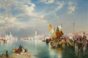 Oil on canvas by Thomas Moran (American, 1837-1926), titled Venice (1903), 20 inches by 30 inches. Sold for $162,500.