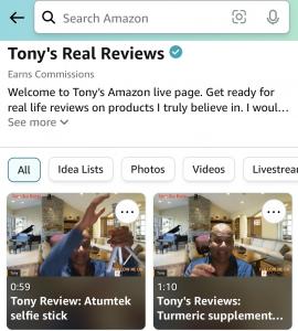 Tony's Amazon store