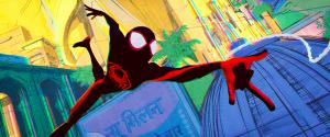 SPIDER-MAN: ACROSS THE SPIDER-VERSE (2023) - Film frame featuring Miles Morales, credit Sony Pictures Animation.