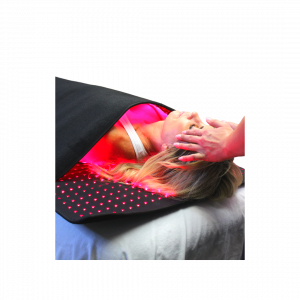 Two pads provide 360 degrees of red light therapy