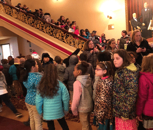 Valentine Theatre kid guests in line to go in to the theatre