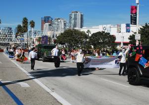 The Way to Happiness Foundation and the Purhépecha-Monarca Association honored parents and ancestors with a float and traditional dancers at the 7th annual Long Beach Día de Los Muertos Parade and Festival.