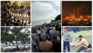 The day after Khamenei’s speech, Iranians poured on the streets in many cities to honor the martyrs on their 40th day of martyrdom. In Karaj, Alborz province, people clashed with security forces & in dozen other cities, forced the oppressive forces to flee.