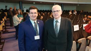 Ivan Arjona after meeting the new Director of Religious Affairs of Catalonia, at the 4th European Policy Dialogue Forum