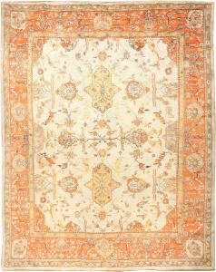 Large Antique Turkish Oushak Rug 15 ft x 12 ft (4.57 m x 3.66 m)