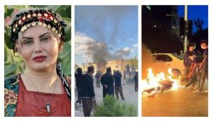 Locals in the city of Marivan gathered at the resting place of Nasrin Qaderi,  killed recently by the regime’s oppressive security forces, turned the ceremony into an anti-regime gathering, and chanted against the regime, including “Death to Khamenei!”