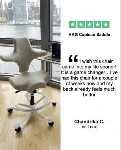 The HAG Capisco is a unusual chair and a very sucessful one, even 30 years later