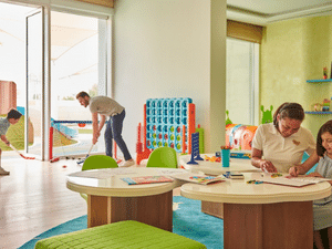 Camp Hyatt kids club area with kids playing