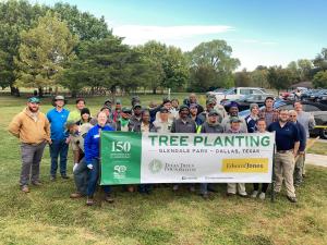 Dallas Parks & Recreation and Texas Trees Foundation staff, along with community volunteers helped with the planting.