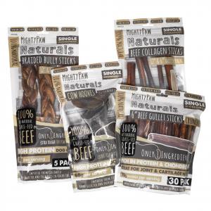 Mighty Paw's 4 new rawhide-free beef dog chews