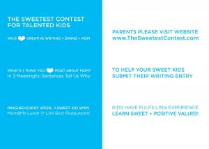 Staffing agency, Recruiting for Good created the meaningful creative contest for talented kids who love creative writing, dining in LA, and having lunch with mom #lunchwithmom #rewardingdining #recruitingforgood www.TheSweetestContest.com