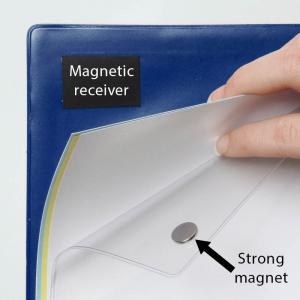 Magnetic Closure Pocket, folder, plastic, clear, plastic folders