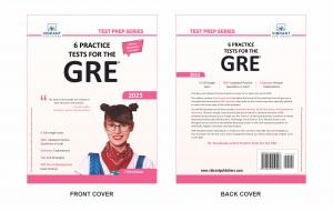 Front and back cover of 6 Practice Tests for the GRE
