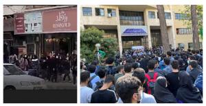 Students of Tehran, National, Allameh Tabataba’i, Soore, and Science universities held gatherings today protesting the regime’s crackdown against college students across the country and the practice of keeping imprisoned students behind bars indefinitely.