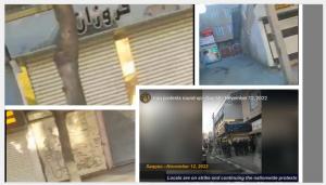 On Saturday locals in the city of Saqqez, the hometown of Mahsa Amini in Kurdistan Province launched a general strike in solidarity with the ongoing nationwide uprising against the mullahs’ regime. Similar strikes were also reported in Sardasht northwest Iran. 