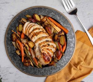 Roasted Turkey Breast with Root Vegetables