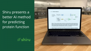 A laptop in the Shiru test kitchen