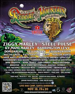 Reggae On The Mountain Line Up 2022 , Ziggy Marley , Steel Pulse , Dj Proper