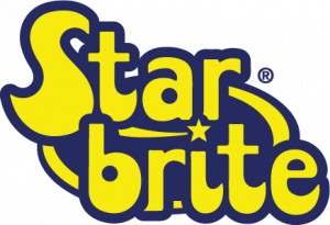 Star brite logo depicting the words 'star' and 'brite' stacked with an adjoining star in then middle.